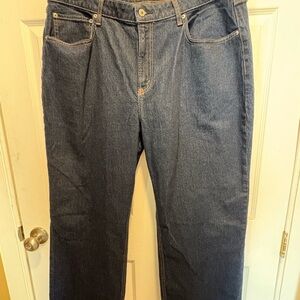 Abercrombie & Fitch Dark Blue High-Rise Relaxed Jeans